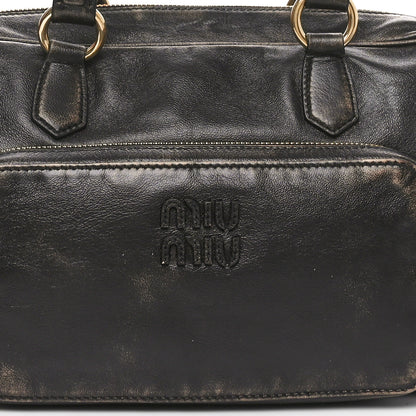 Miu Miu Distressed Nappa Shoulder Bag Sand Coffee 7 of 9