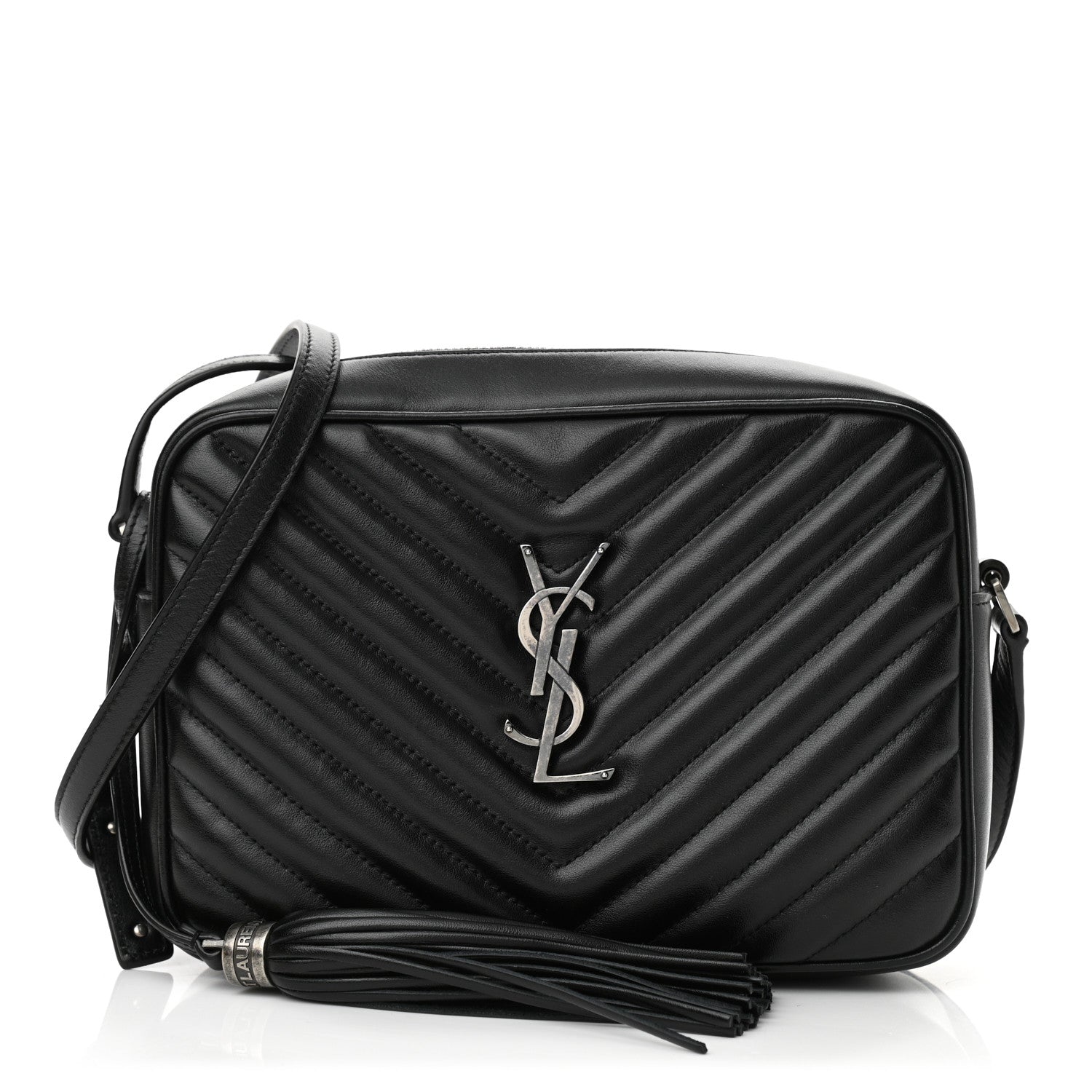 Saint Laurent Calfskin Matelasse Monogram Lou Camera Bag Black 1 of 10