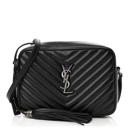 Saint Laurent Calfskin Matelasse Monogram Lou Camera Bag Black 1 of 10