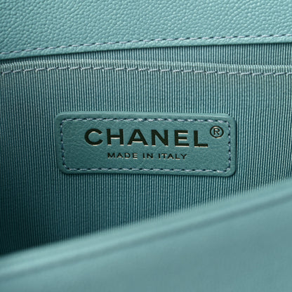 Chanel Caviar Quilted Small Boy Flap Light Blue 6 of 9