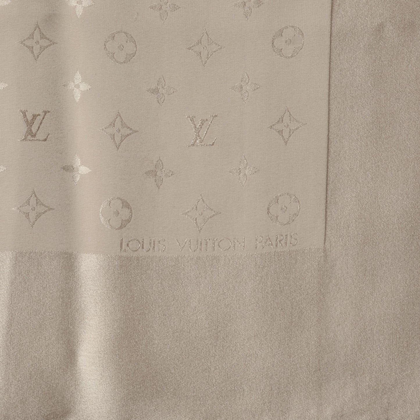 Silk Monogram Monaco Square Scarf Beige
