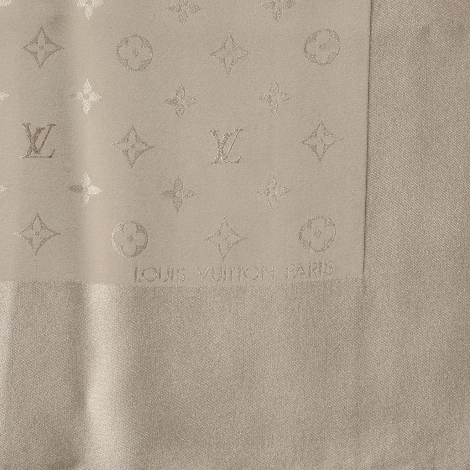 Louis Vuitton Silk Monogram Monaco Square Scarf Beige 5 of 5