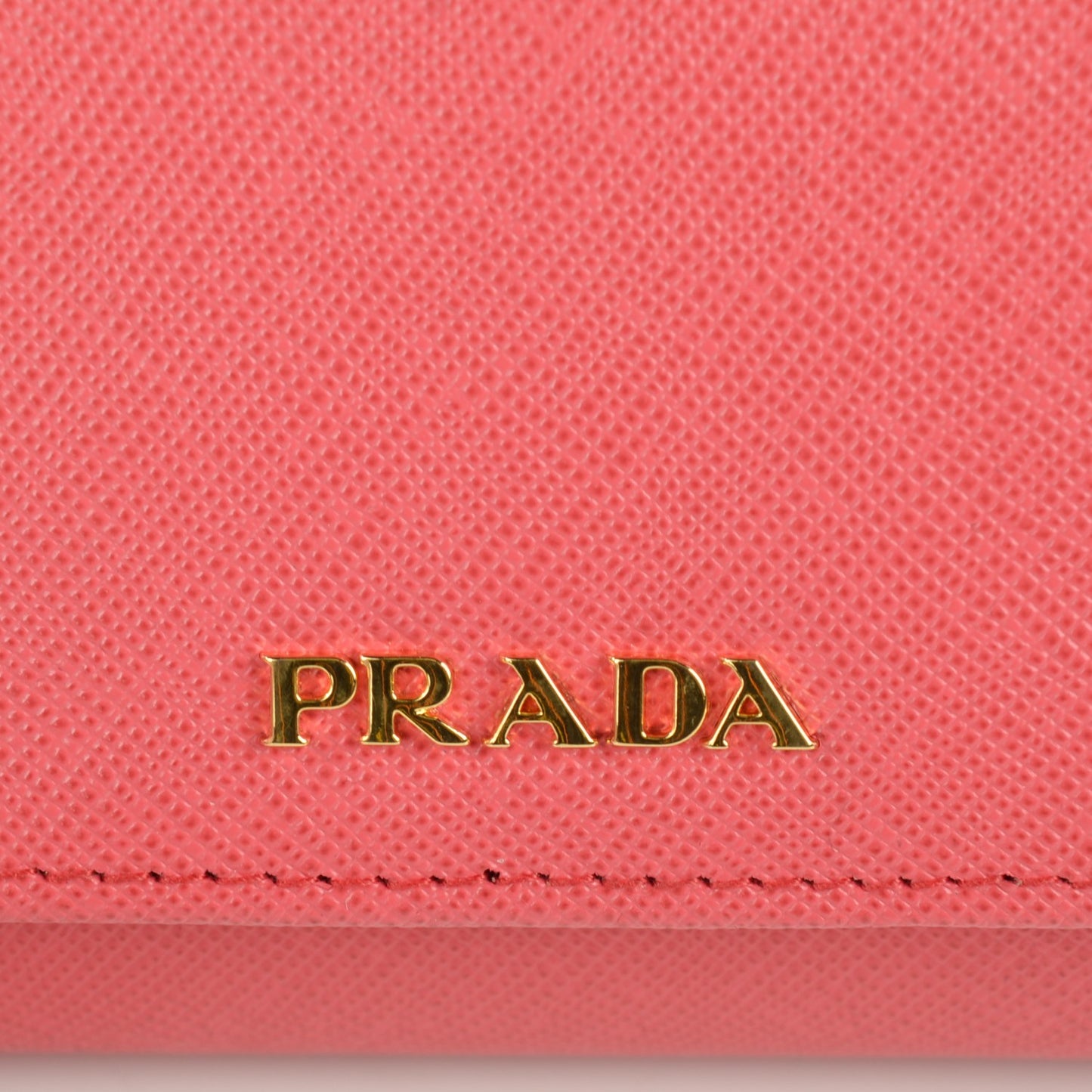 Saffiano Bi-Color Phenix Flap Over Wallet Fragola Talco