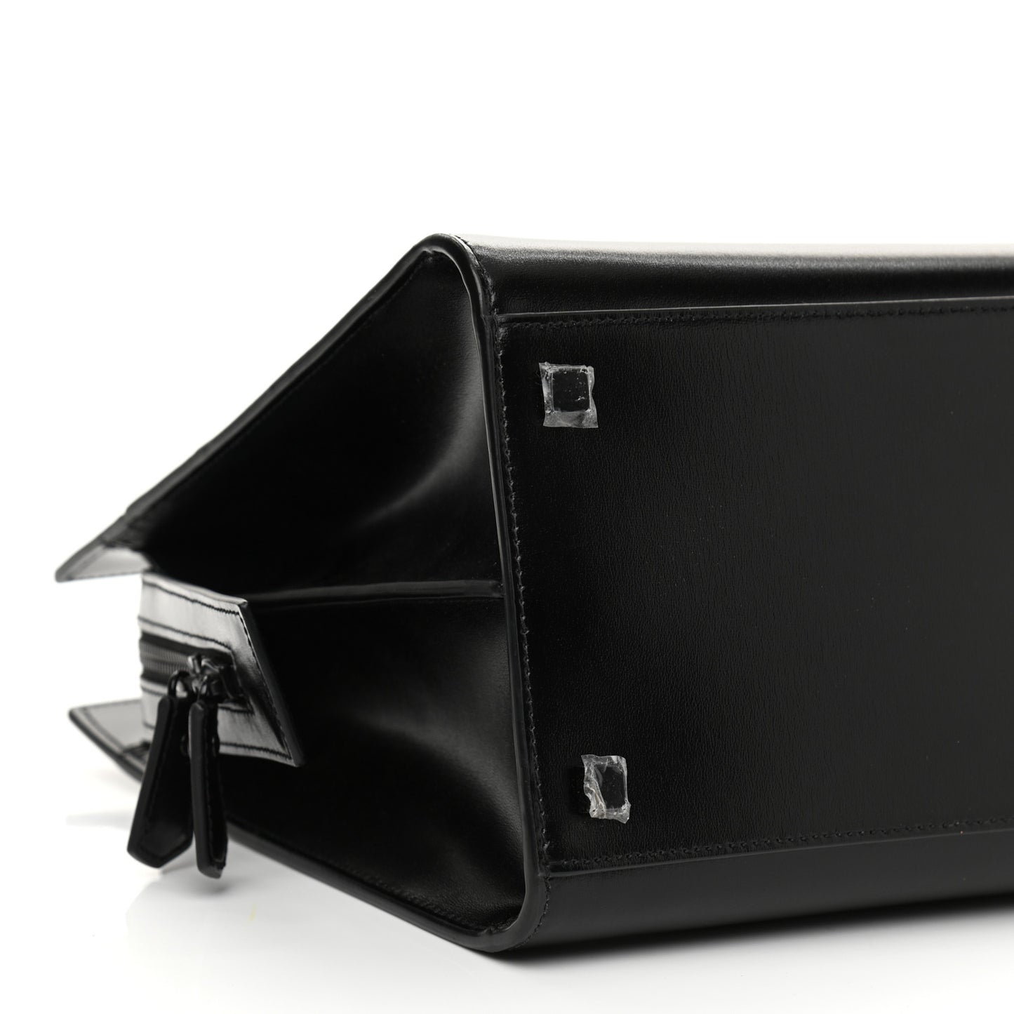 Shiny Calfskin Medium Uptown Tote Black