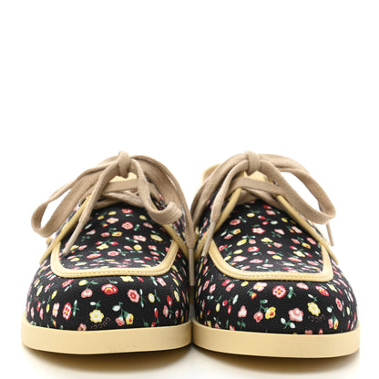 Gucci X LIBERTY OF LONDON Canvas Holly Print Loafers 36 Black Peach Burro 2 of 9