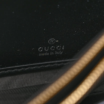 Gucci Calfskin Bi-Color Jackie 1961 Chain Wallet Mystic White Black 6 of 9