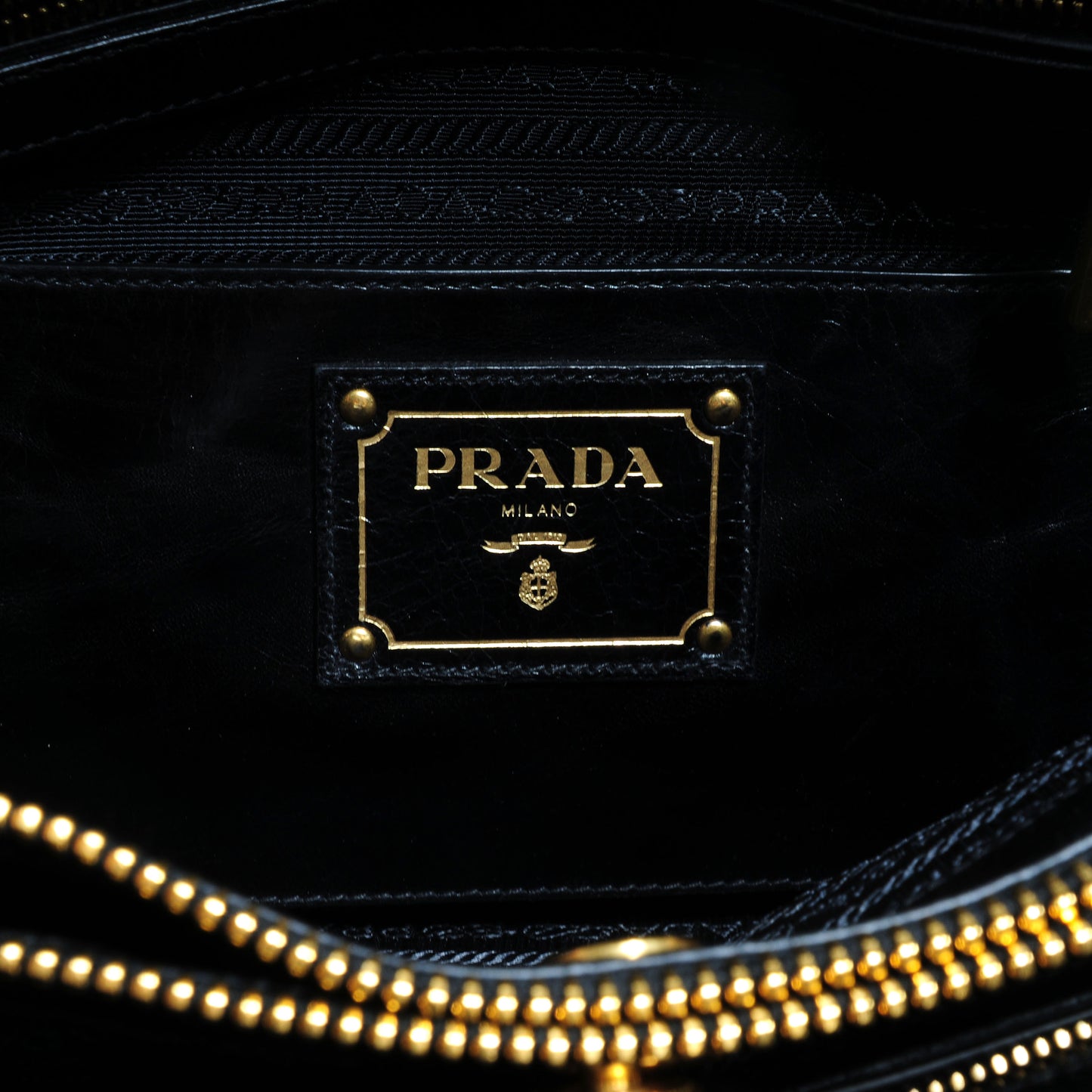 Vitello Shine Tote Nero Black