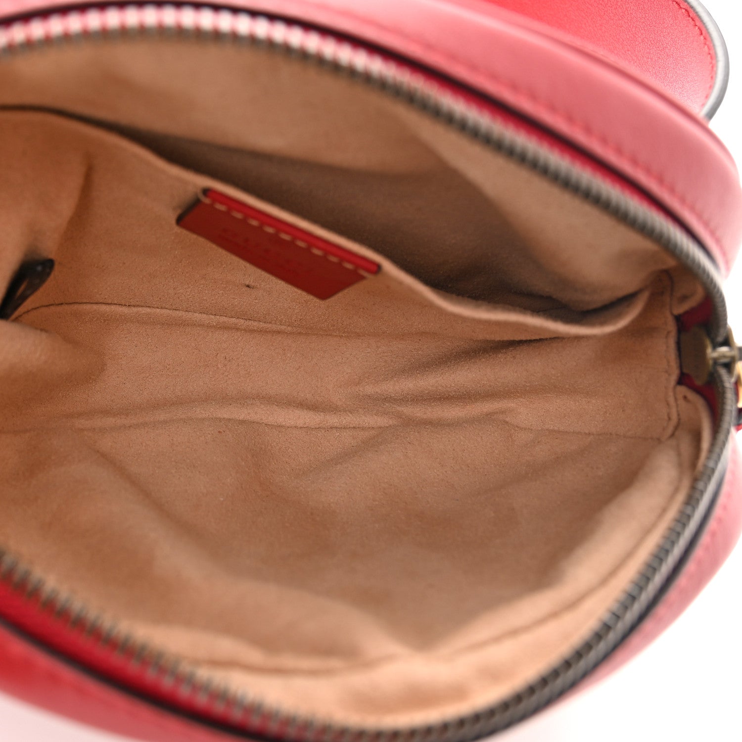 Gucci Calfskin Matelasse GG Marmont Belt Bag 85 34 Hibiscus Red 5 of 12