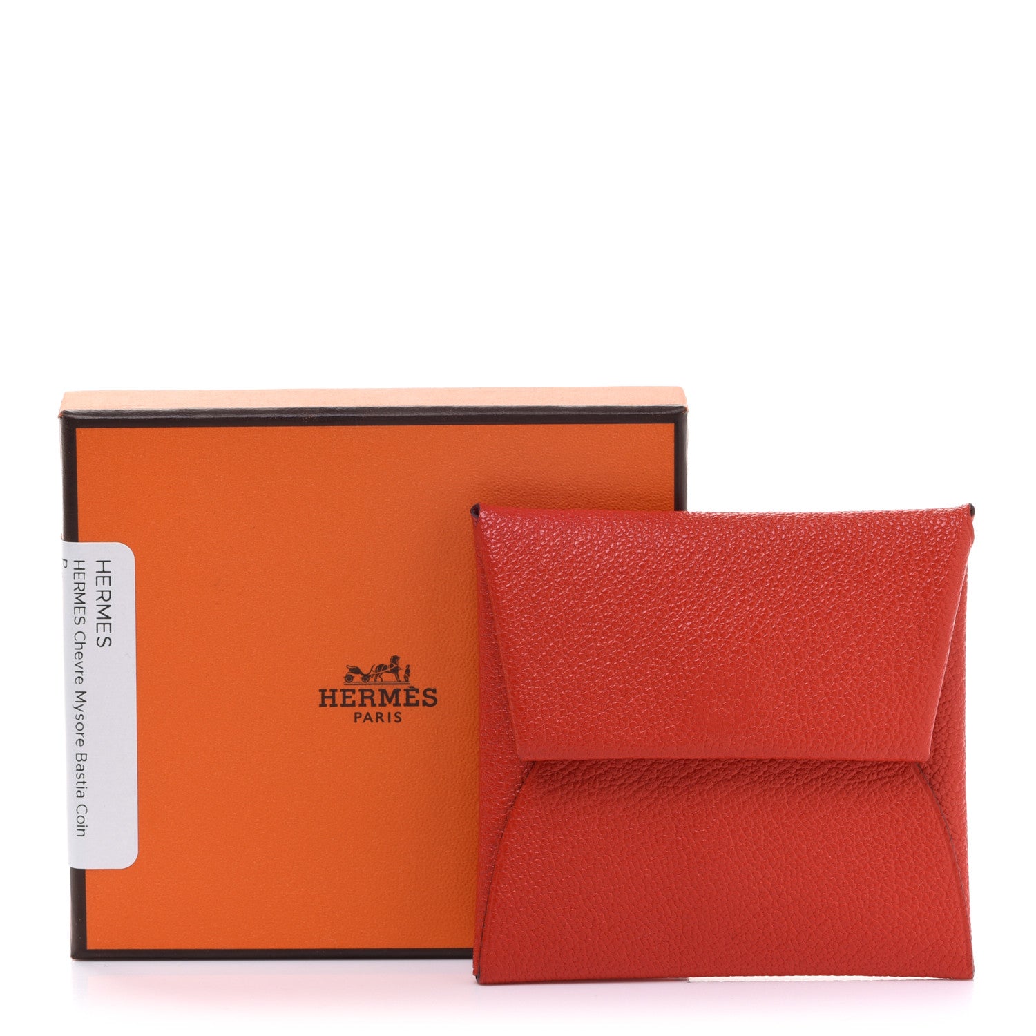 Hermes Chevre Mysore Bastia Coin Purse Capucine 8 of 8