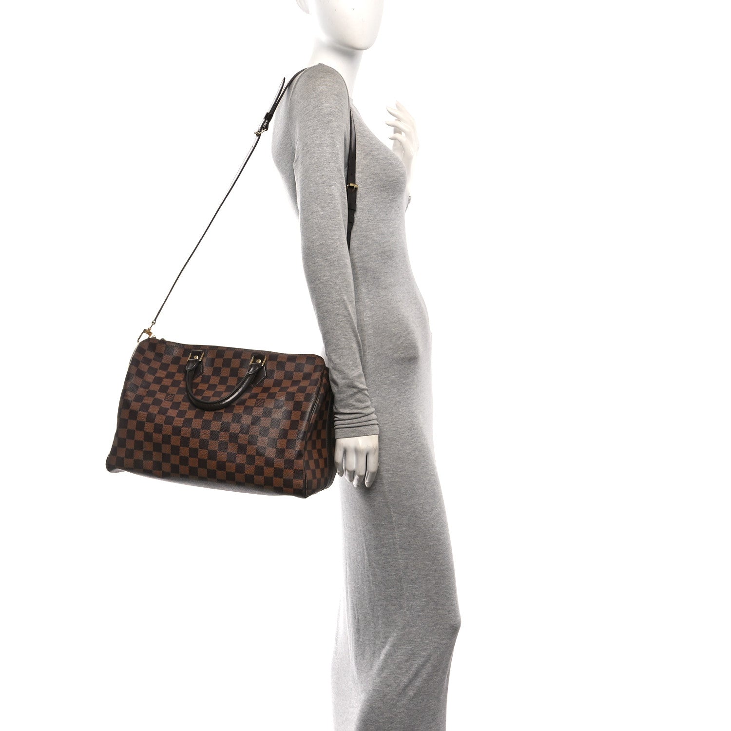 Louis Vuitton Damier Ebene Speedy Bandouliere 35 2 of 10