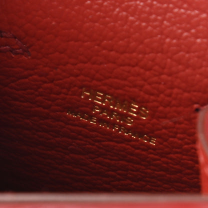 Hermes Tadelakt Chevre Mysore Kelly Quelle Idole Bag Charm Rose Sakura Sanguine Nata Sesame 3 of 4