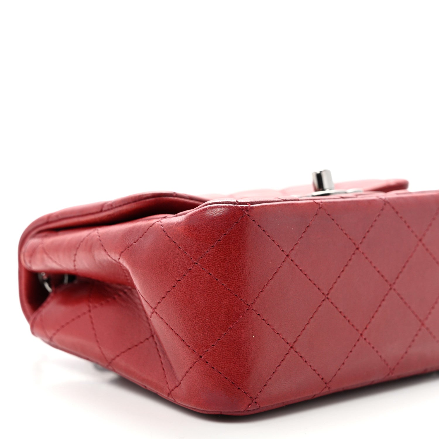 Chanel Lambskin Quilted Mini Square Flap Red 9 of 10