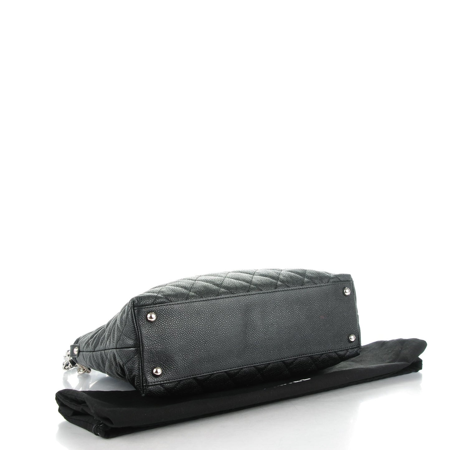 Caviar Quilted French Riviera Hobo Black