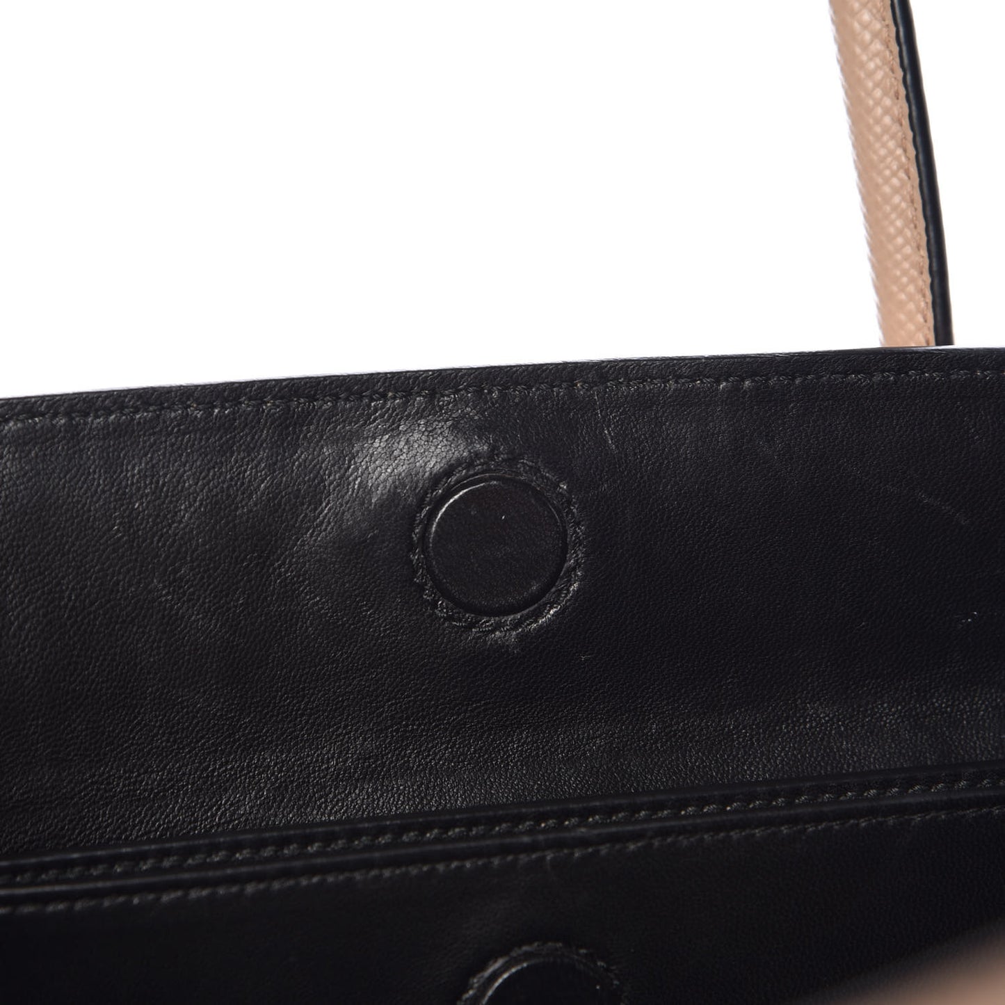 Saffiano Cuir Medium Double Bag Cammeo