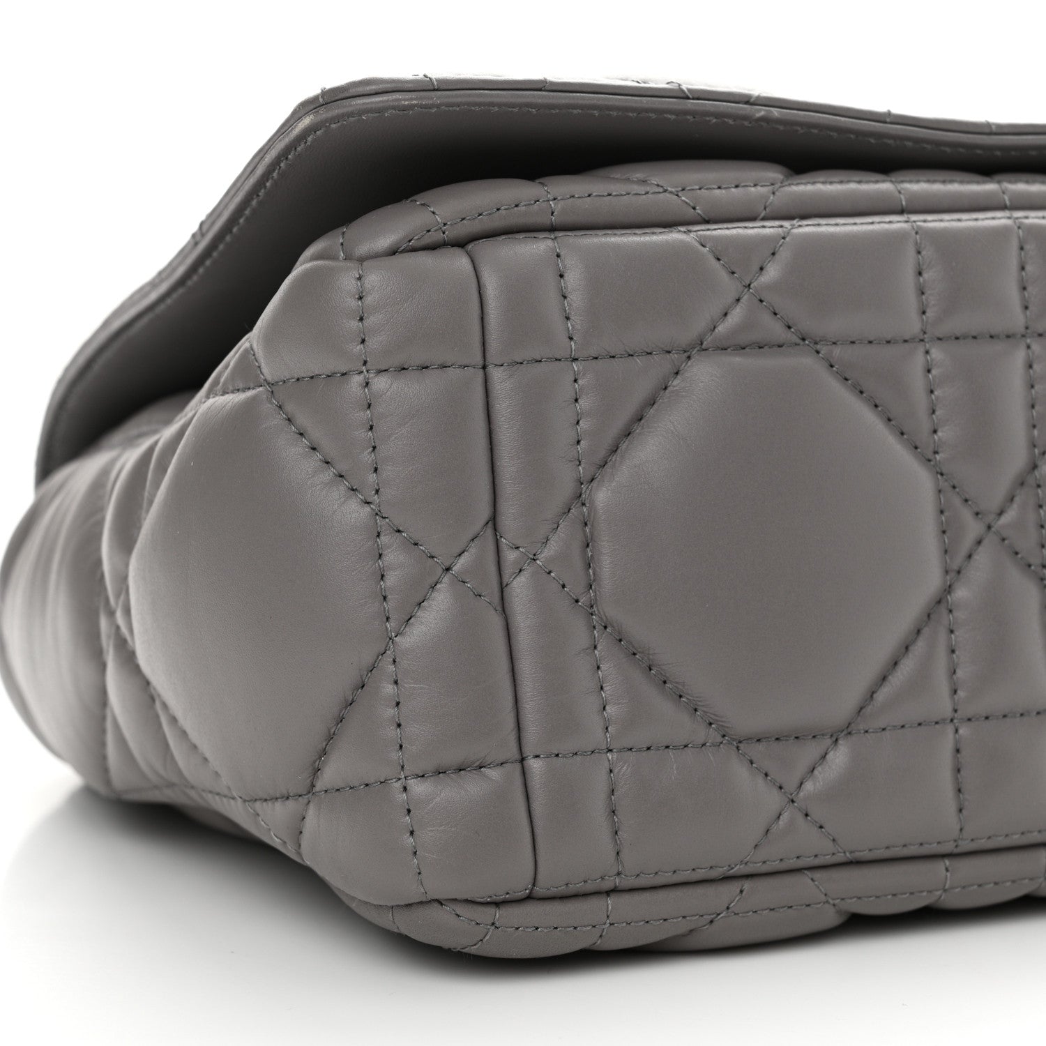 Christian Dior Calfskin Macrocannage Medium Caro Bag Iron Grey 9 of 13