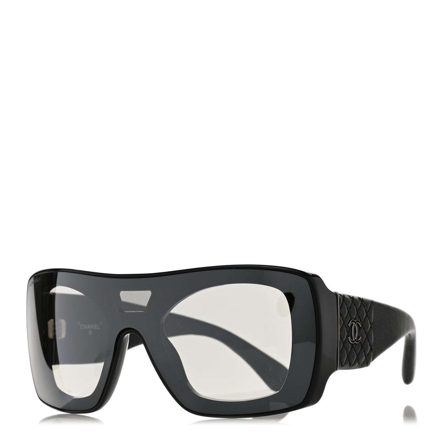Lambskin Shield Quilted Sunglasses 71267 Black