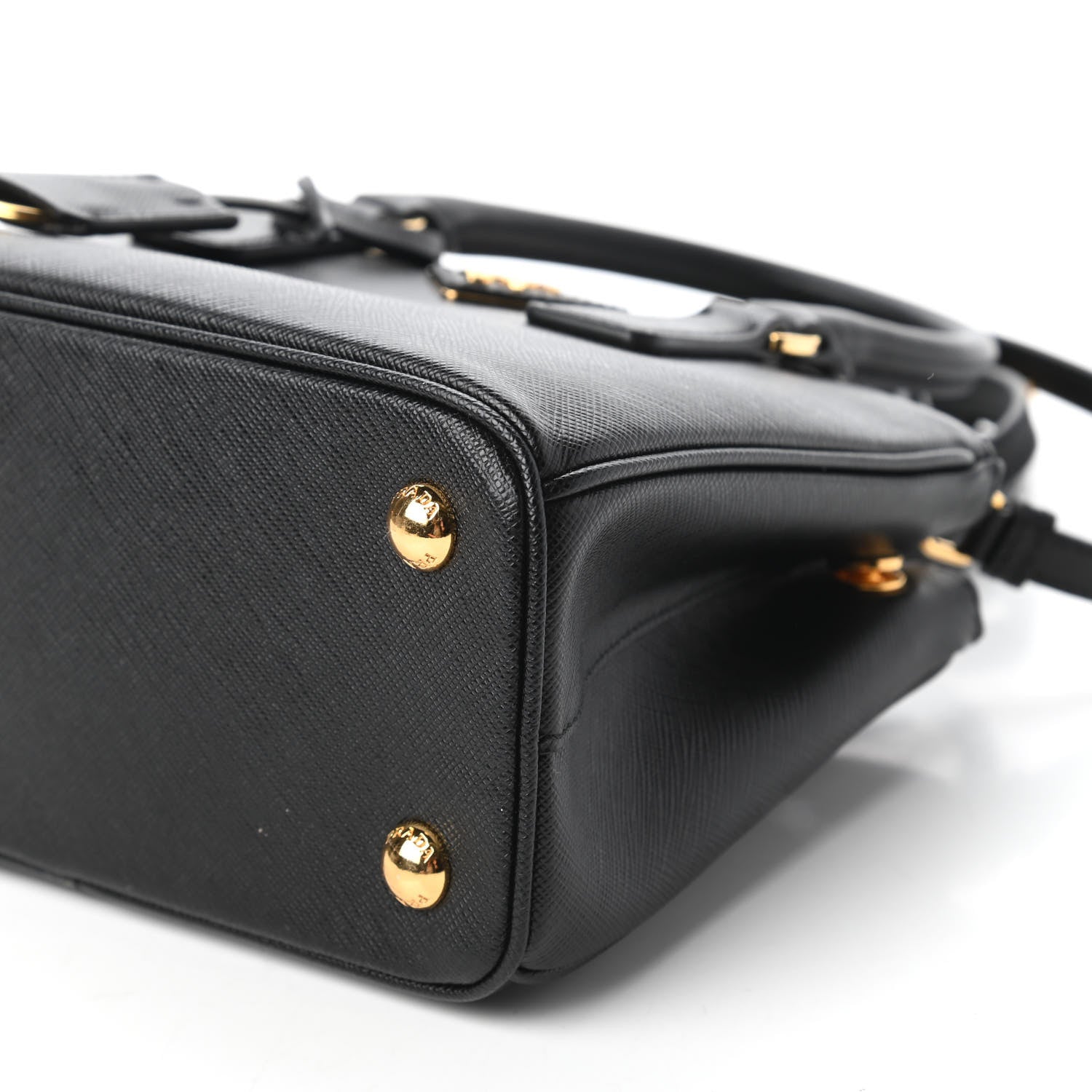 Prada Saffiano Lux Mini Galleria Double Zip Tote Black 7 of 10