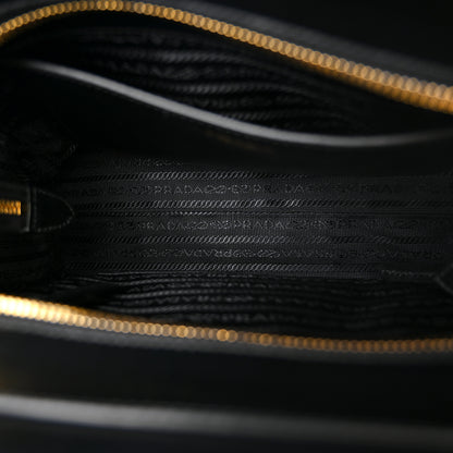 Prada Saffiano Soft Calfskin Small Zippered Tote Black 5 of 9