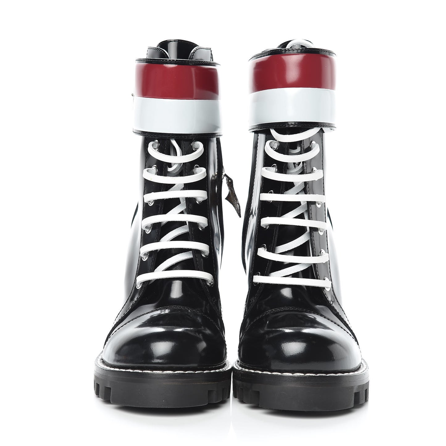 Patent Calfskin Star Trail Ankle Boots 36 Black
