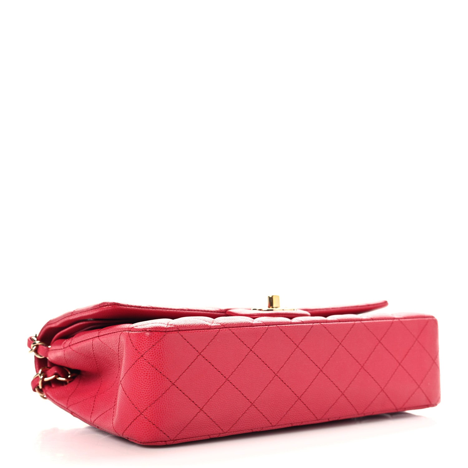 Chanel Caviar Quilted Medium Double Flap Dark Pink 4 of 10