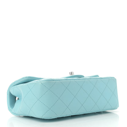 Chanel Lambskin Quilted Mini Rectangular Flap Light Blue 4 of 12