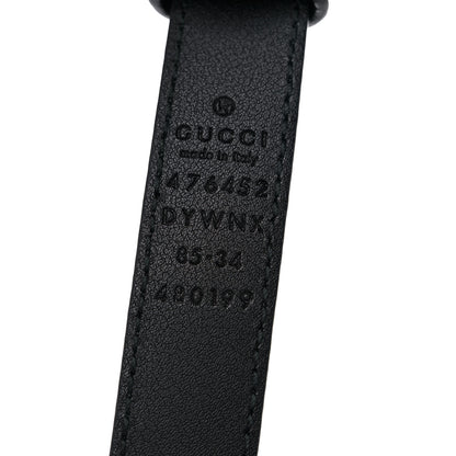 Gucci Calfskin Queen Margaret Bee Belt 85 34 Black 3 of 7