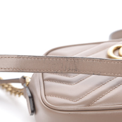Gucci Calfskin Matelasse Mini GG Marmont Chain Shoulder Bag Porcelain Rose 13 of 15