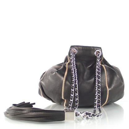 Chanel Lambskin Satin Drawstring Tassel Shoulder Bag 1 of 9
