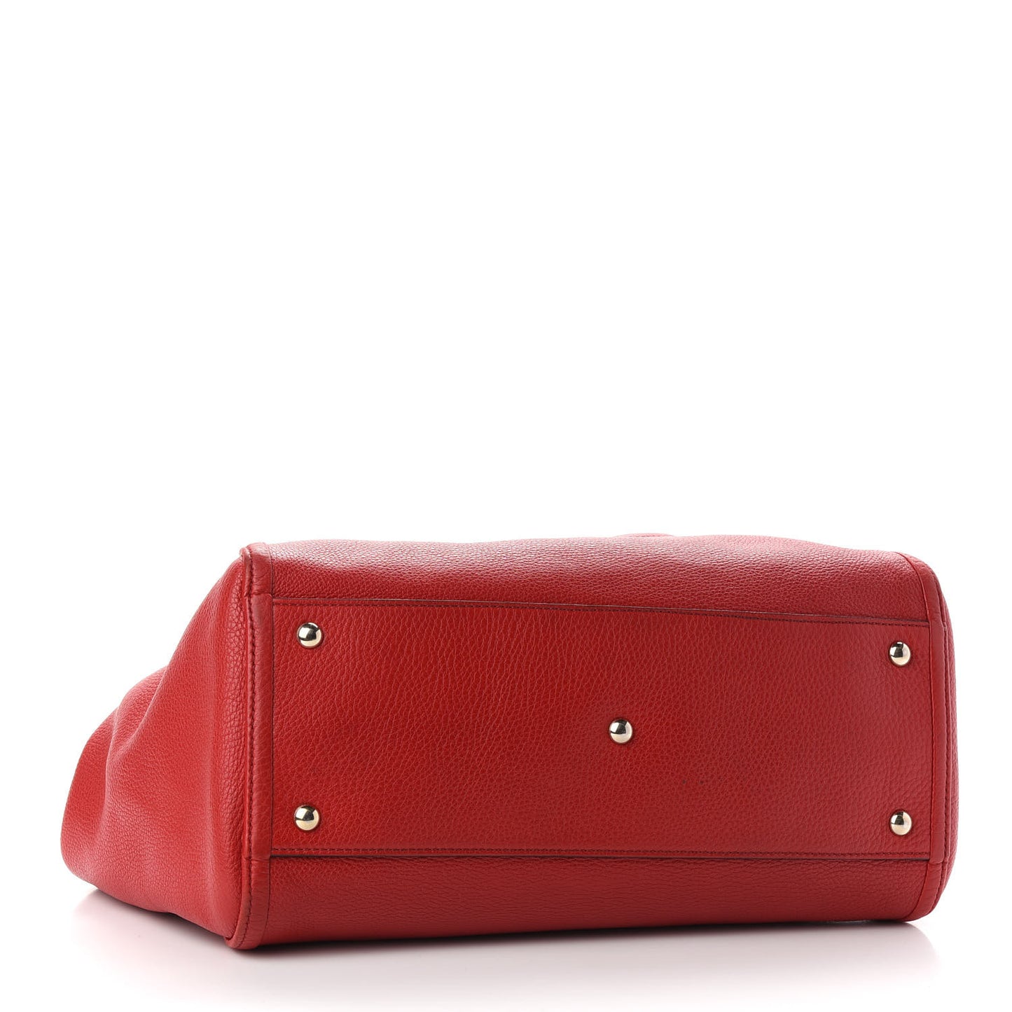 Pebbled Calfskin Medium Soho Shoulder Bag Red