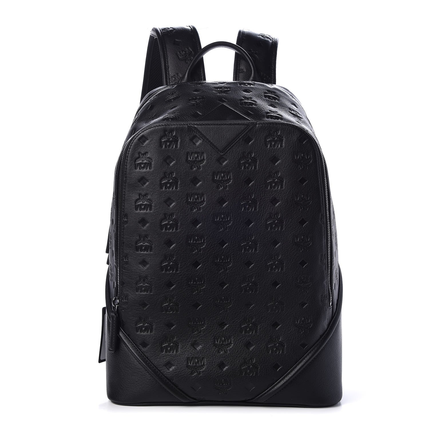 MCM Calfskin Ottomar Monogram Duke Backpack Black 1 of 6