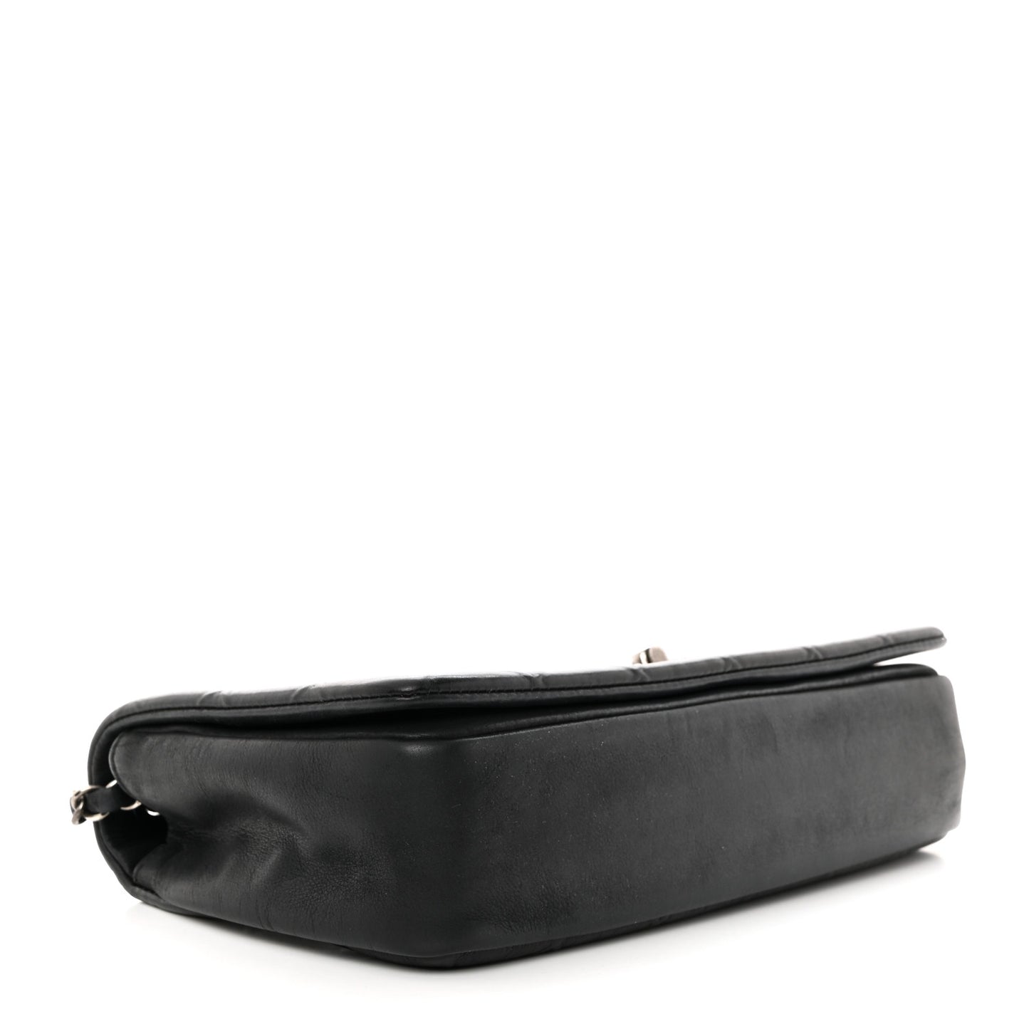 Calfskin Diamond Embossed New Chic Flap Black