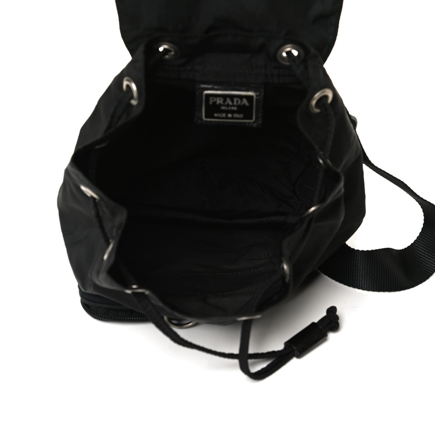 Nylon Vela Mini Cinch Backpack Black
