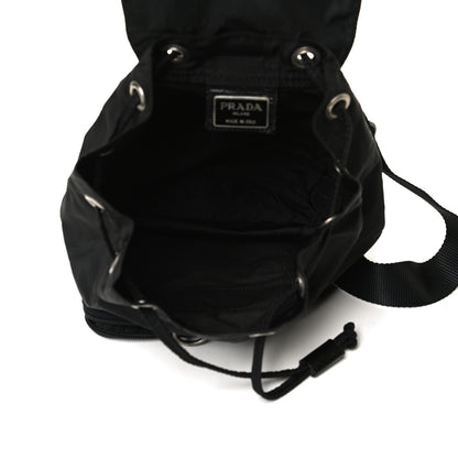 Prada Nylon Vela Mini Cinch Backpack Black 8 of 15