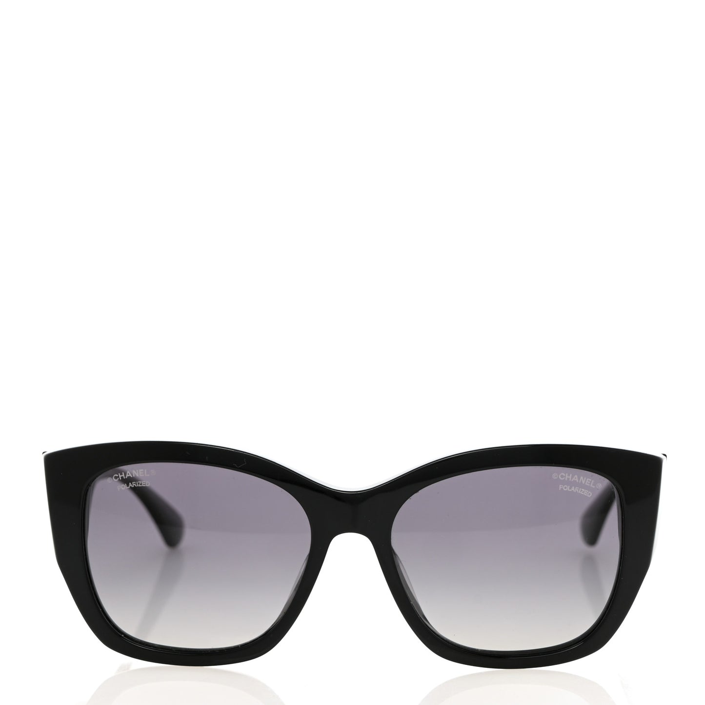 Acetate Polarized Butterfly Signature CC Sunglasses 5429-A Black