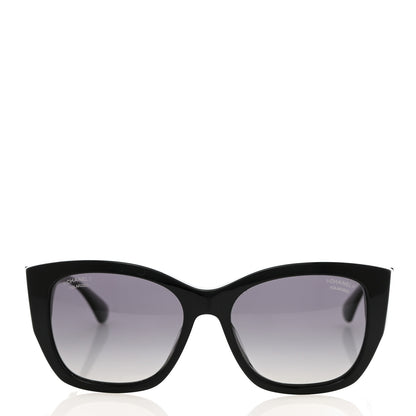 Chanel Acetate Polarized Butterfly Signature CC Sunglasses 5429-A Black 2 of 7