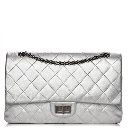Chanel Metallic Lambskin Quilted 2.55 Reissue 227 Flap Silver 1 of 9