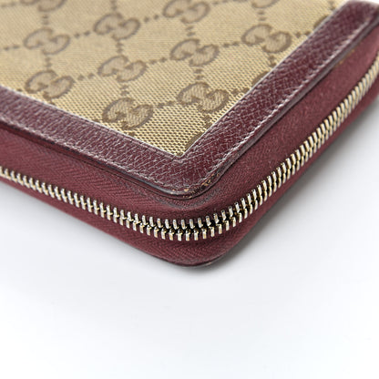 Gucci Monogram Zip Around Wallet Burgundy 12 of 15