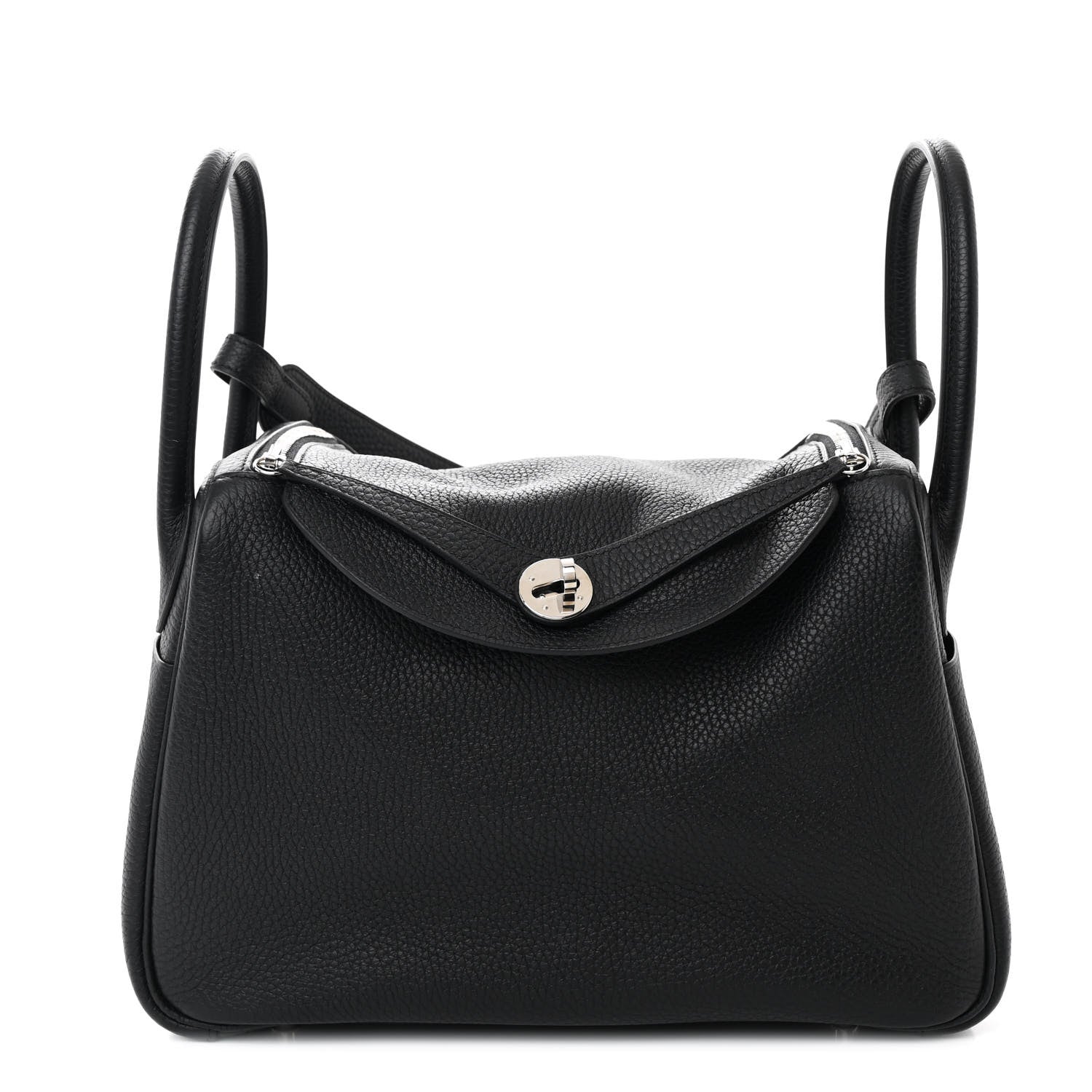 Hermes Taurillon Clemence Lindy 30 Black 1 of 10