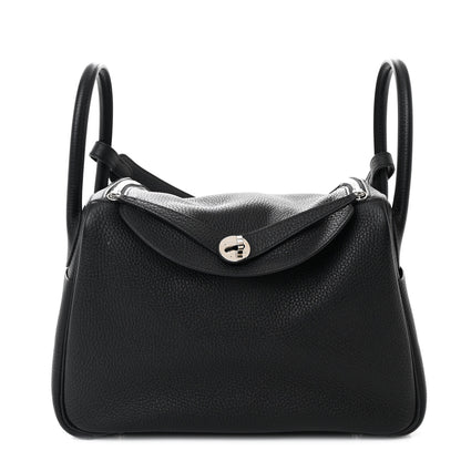 Hermes Taurillon Clemence Lindy 30 Black 1 of 10