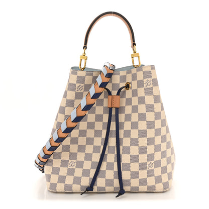 Louis Vuitton Damier Azur Braided Neonoe MM Blue 1 of 10