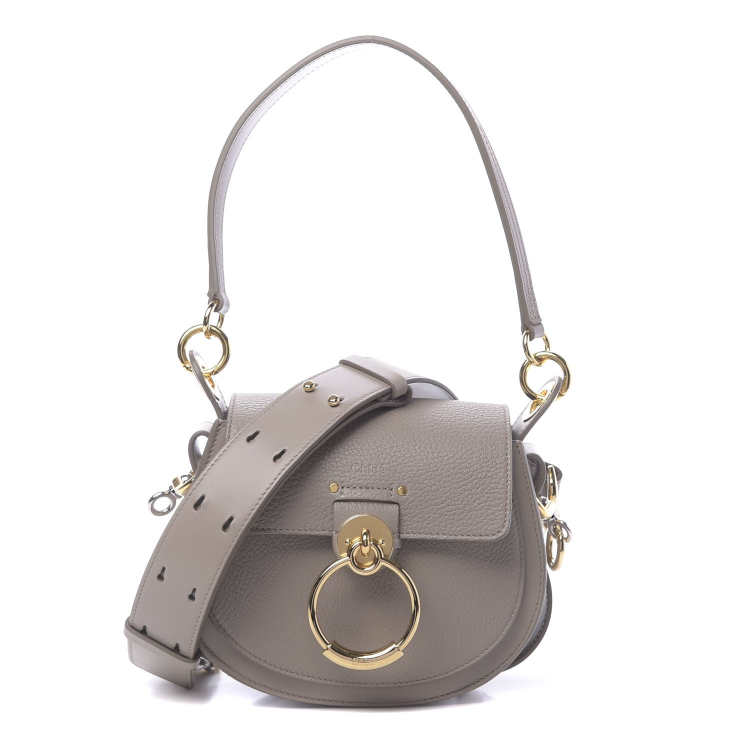 Chloe Grained Calfskin Small Tess Bag Motty Grey 1 of 9