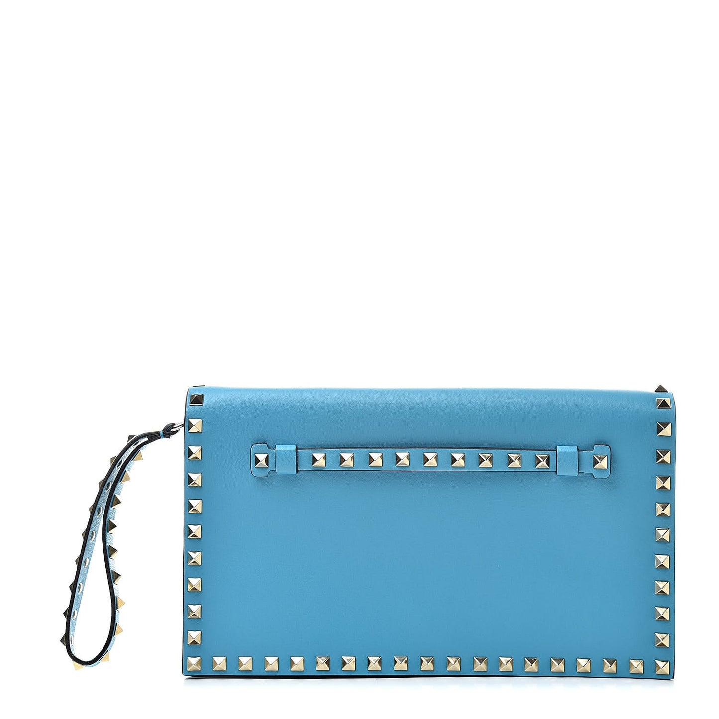Nappa Rockstud Wristlet Clutch Parrot