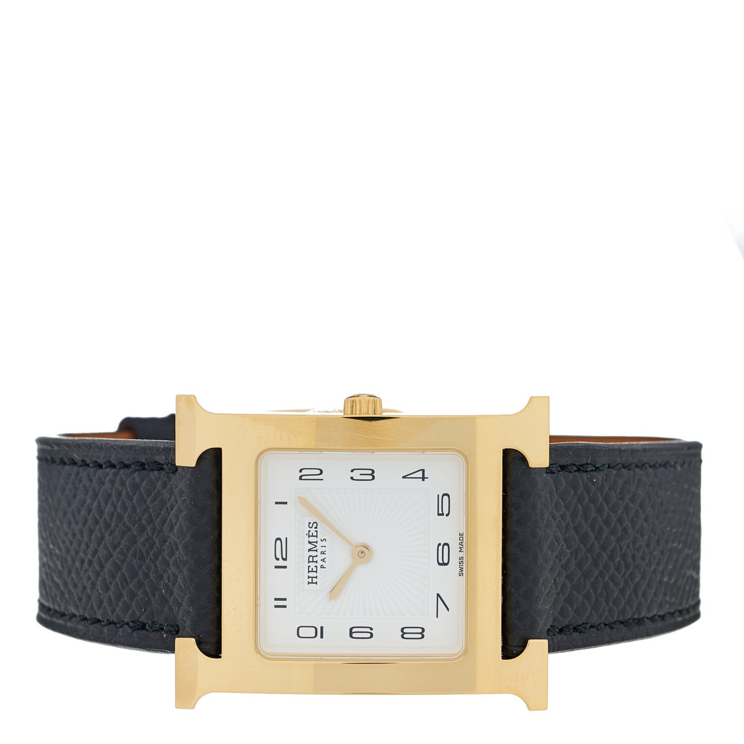 Stainless Steel Epsom 26mm Heure H Hour Quartz Watch Noir