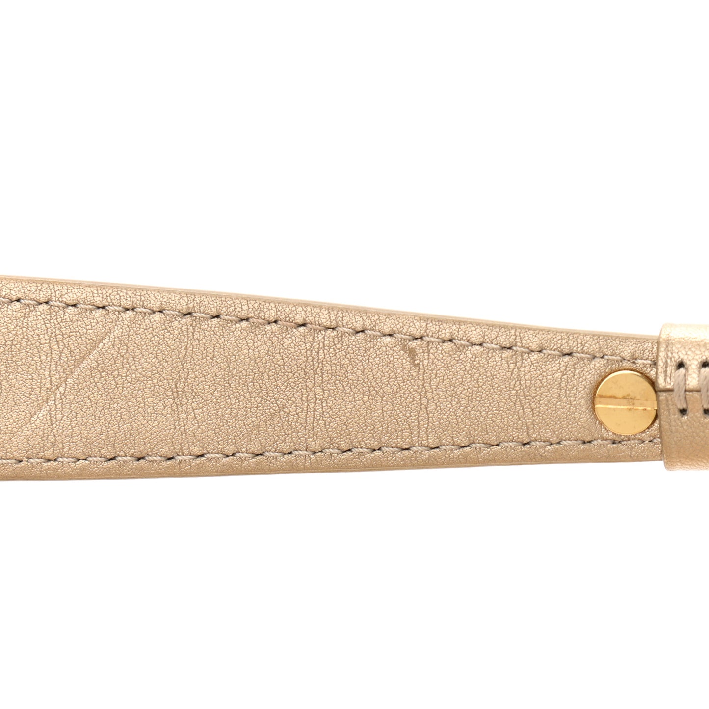 Metallic Calfskin Love Note Gold Bronze