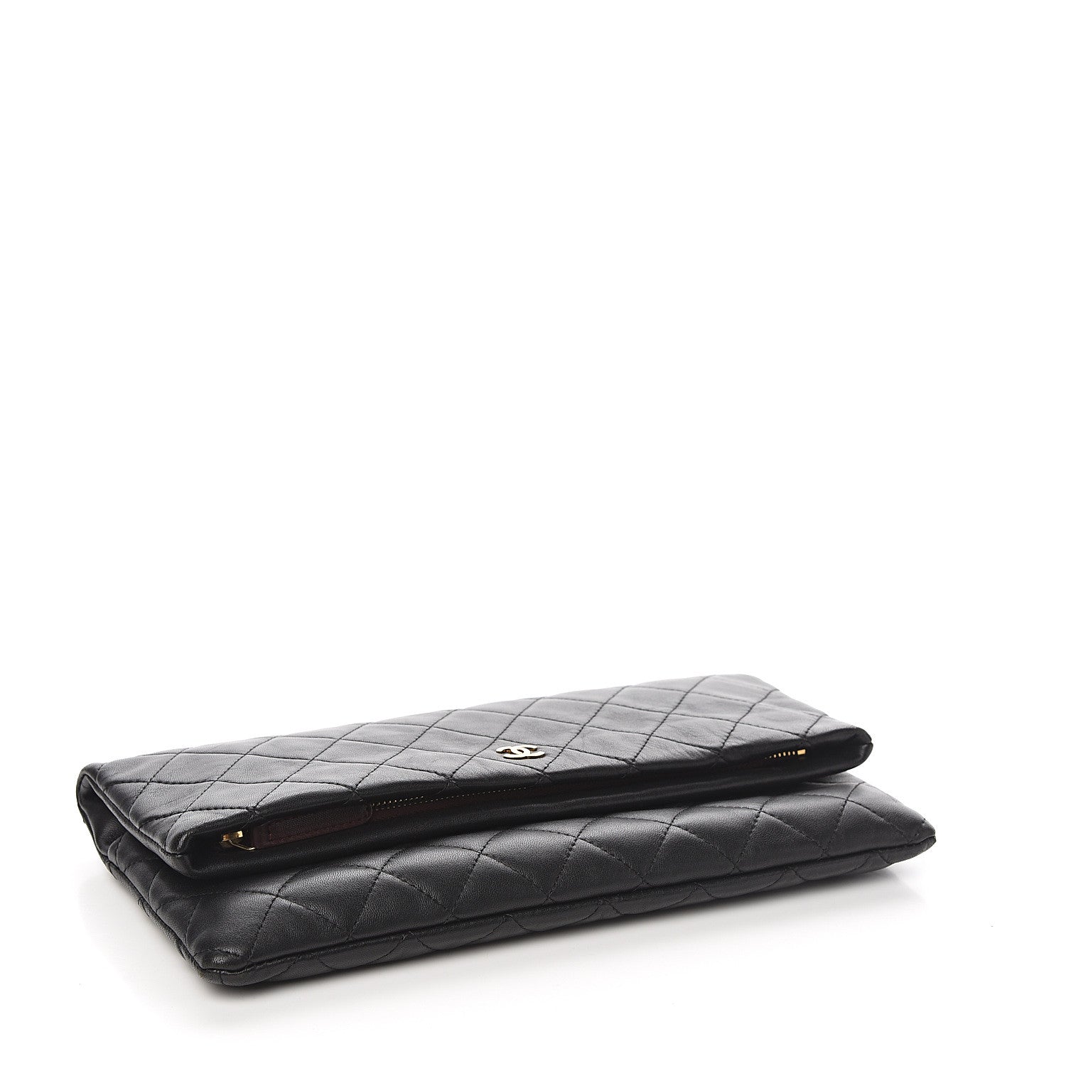 Chanel Lambskin Quilted CC Beauty Clutch Black 3 of 7