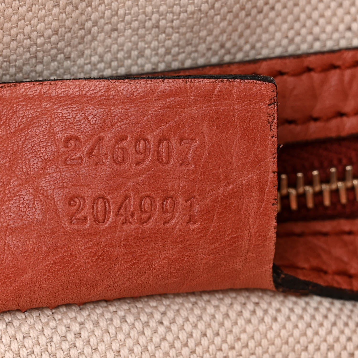 Gucci Pebbled Calfskin Medium New Jackie Shoulder Bag Coral 7 of 15