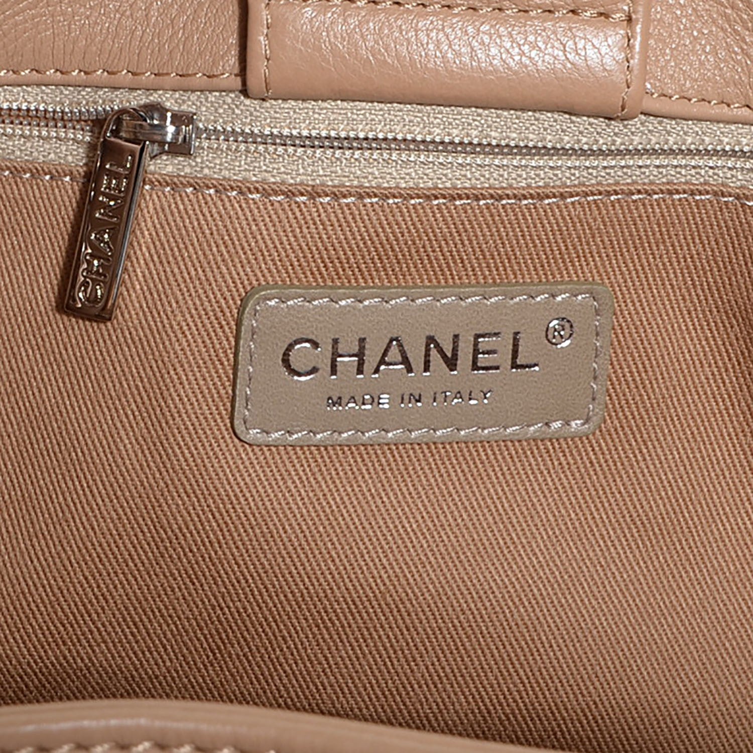 Chanel Calfskin Executive Large Bowler Dark Beige 6 of 7