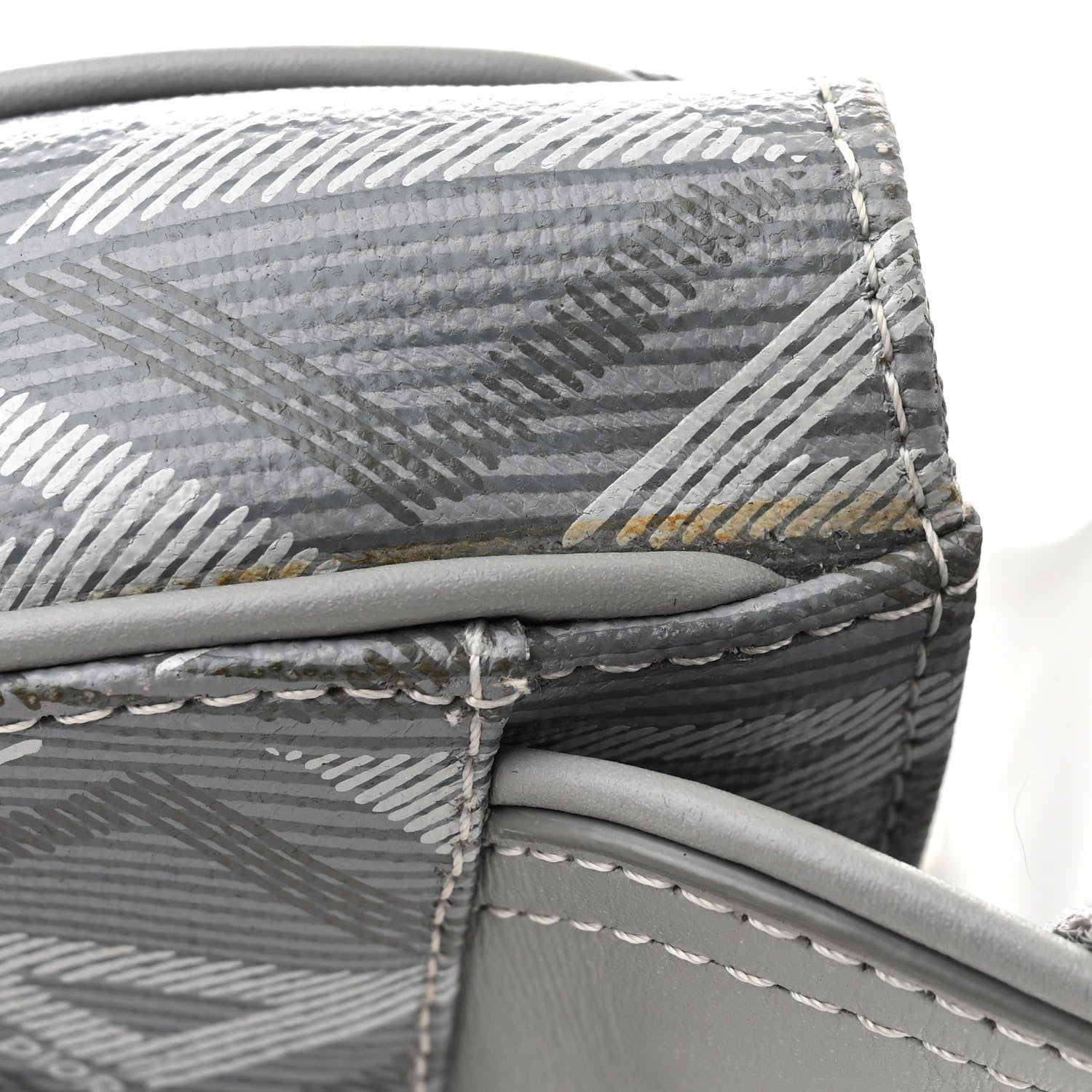 Christian Dior CHRISTIAN DIOR Coated Canvas CD Diamond Mens Mini Saddle Bag Grey 11 of 14