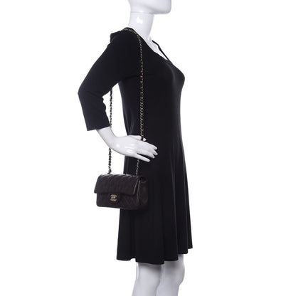 Chanel Lambskin Quilted Mini Rectangular Flap Dark Brown 2 of 10