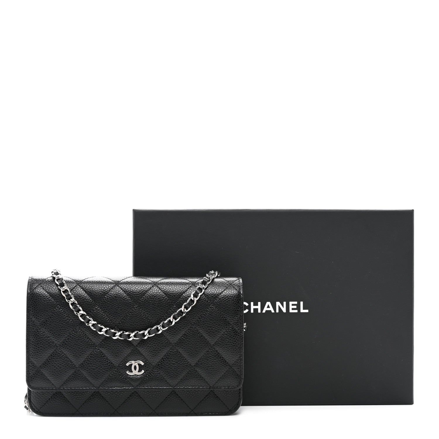 Chanel Caviar Quilted Wallet On Chain WOC Black 13 of 13